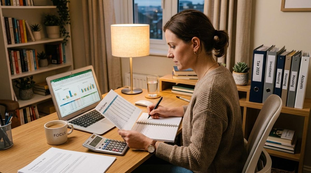Como exportar movimentações do Mercado Pago para Excel e organizar suas finanças 2 Mulher sentada na frente do computador analisando planilhas