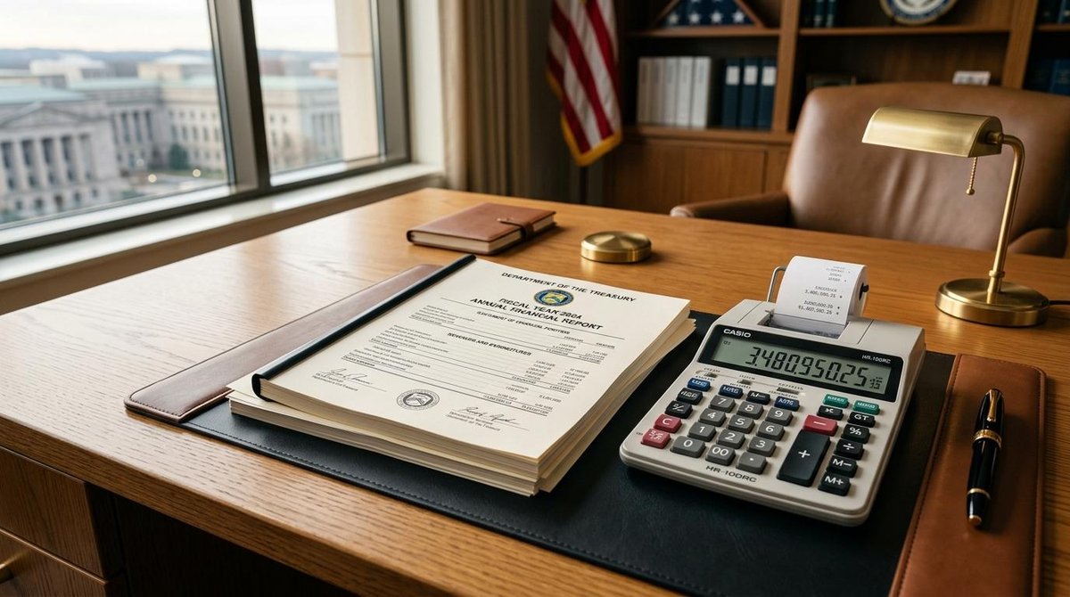 Meu dinheiro no Mercado Pago tem garantia do governo? Entenda a proteção real 3 Documento oficial do governo ao lado de uma calculadora