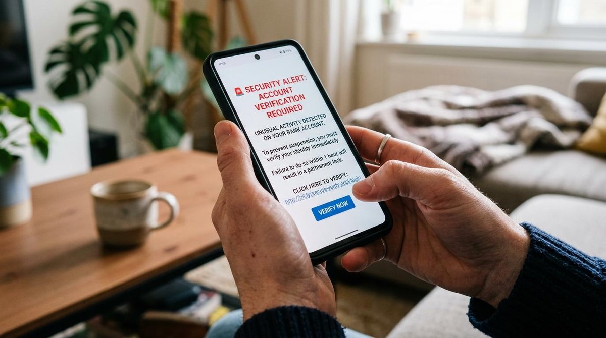 Golpe do Pix: como evitar as fraudes mais comuns e o que fazer se cair em uma 2 Pessoa com celular em mãos enquanto faz a verificação da conta após uma possível invasão